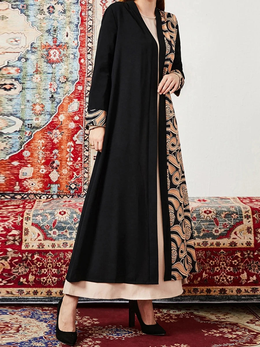 Elegant Floral Print Maxi Dress with Bell Sleeves and Waist Tie for Women Perfect for Any Occasion and Season