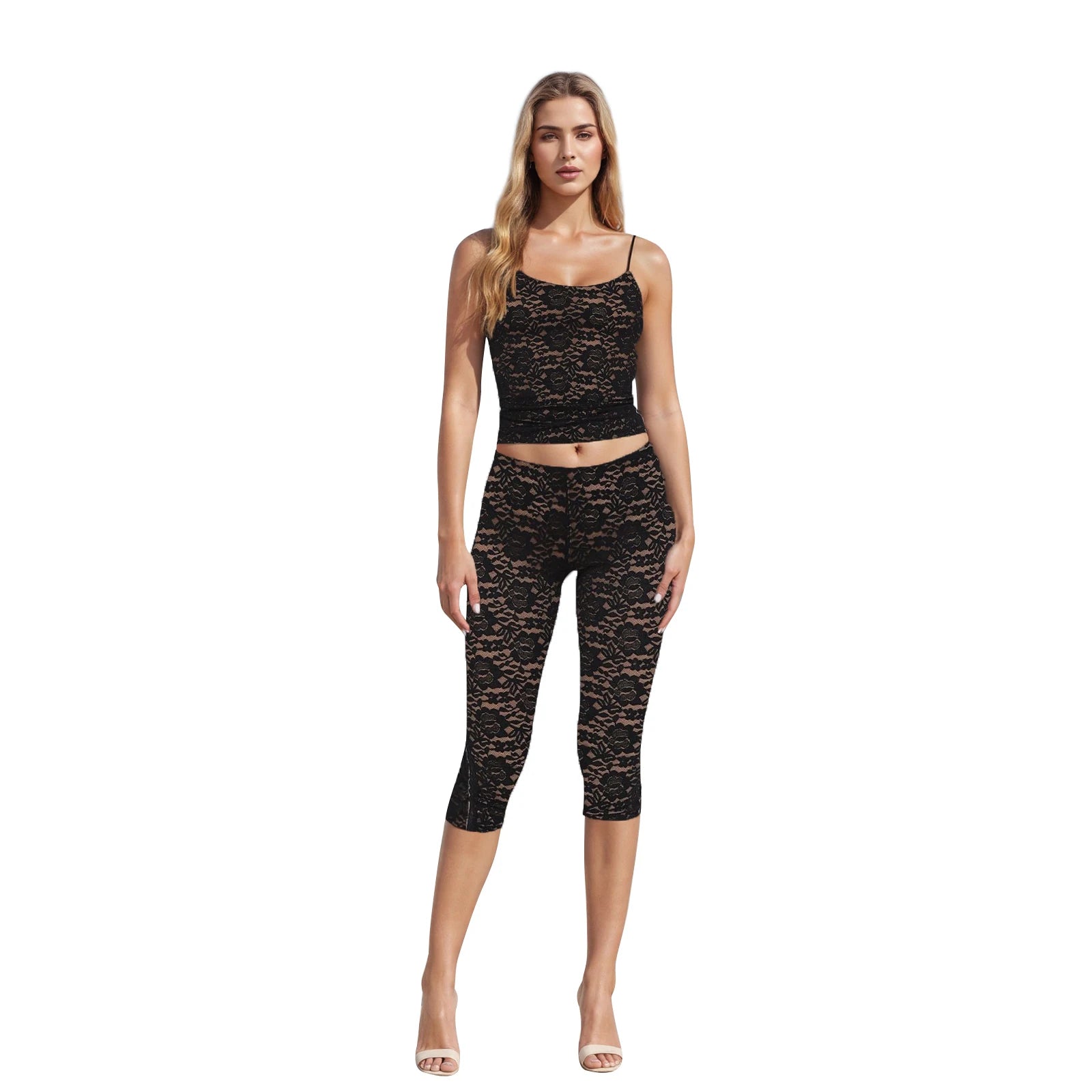 Women s Elegant Black Off-Shoulder Blouse with Ruffled Sleeves and High-Waisted Skinny Pants Set for a Chic Look