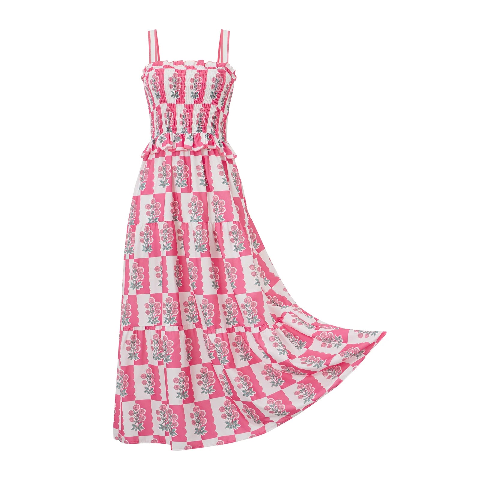 Elegant Lace V-Neck Maxi Dress Sleeveless A-Line Evening Gown with Floral Embroidery for Wedding Party or Prom