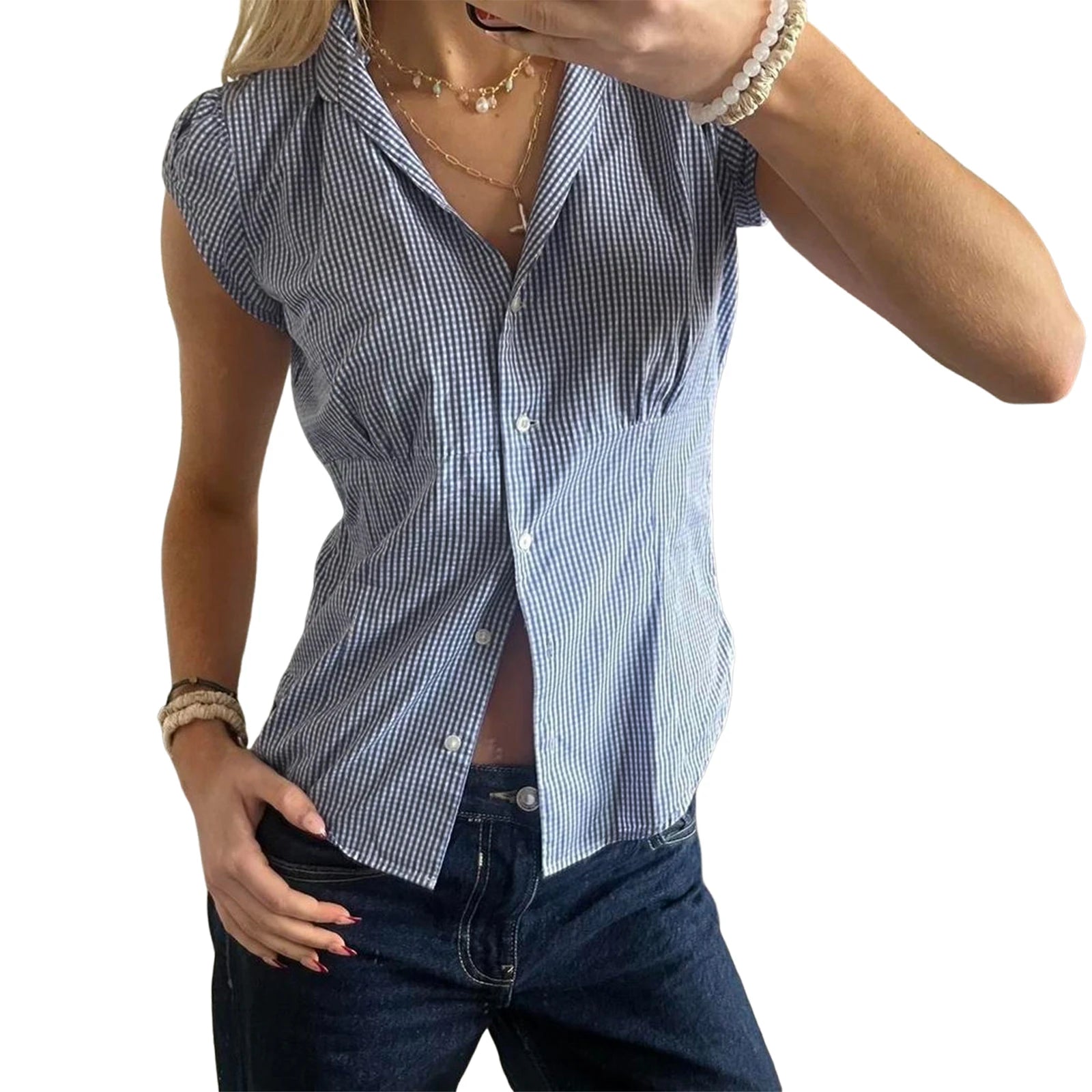 Women Floral Print Blouse V-Neck Sleeveless Tank Top with Ruffle Hem for Chic Summer Style and Beachwear